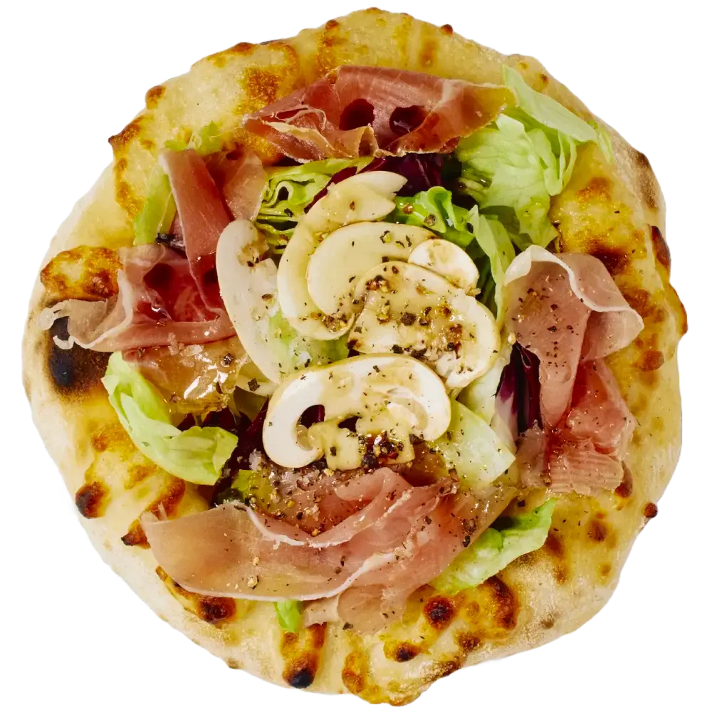 生ハムとマッシュルームのサラダ