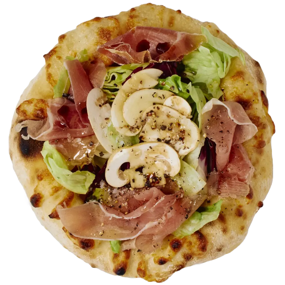 生ハムとマッシュルームのサラダ